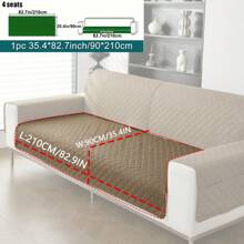1pc Non-Slip Seat Cover Protector, Furniture Slipcover, Suitable For All Sofa Types And Machine Washable