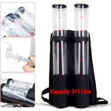 Dual Barrel Portable Backpack Dispenser 3L+3L Double Tank Beer Beverage Alcohol Liquor Dispenser Backpack Portable Dual Barrel Beverage Liquid Liquor Beer Backpack Dispenser For Party Bar - 黑色 - 查看 2