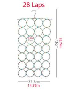 1pc 28-Ring Scarf Hanger Circle, Colorful Woven Foldable 16-Ring Scarf Hanger Belt Organizer/Random Color Decorations Autumn Decor Festival Decor Room Decor Home Decor Fall Decor Bed Room Decor, Spring Decoration Bedroom, Organizer, Home Storage, White T Shirt Women, Black Pants Women, Ladies Winter Clothes, Dress, - Random Color - View 13