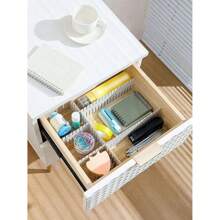 1 套 4 件/8 件/12 件可调节塑料抽屉隔板，内衣、袜子收纳盒 - 彩色 - 查看 5