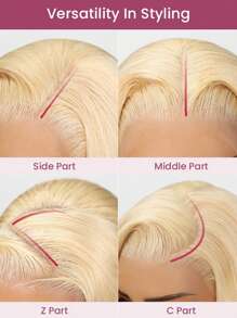 10-32 英寸巴西 613# 金发真人发 13x4 蕾丝前假发 180% 密度蕾丝前假发丝滑直发无胶假发预拔婴儿头发优雅日常使用 - S613 - 查看 6