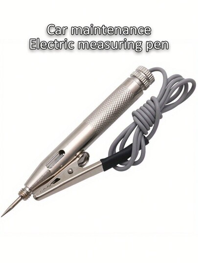 Testador de circuito automotivo 6V-12V-24V, testador de voltagem de circuito, caneta de teste de lâmpada, ferramenta profissional de teste de circuito automotivo, espelho de maquiagem para carro