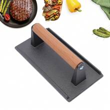 YUNRUX BBQ Meat Weight Burger Press Grill Weight For Meat Burger 1kg Rosenstein & Söhne Burger BBQ Meat Weight And Burger Press Cast Iron - Black - View 2