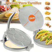 1 Piezas Máquina Prensadora De Masa, Máquina de Prensado de Masa para Tortillas, Prensa Multifuncional para Tartas, Herramientas de Alimentos para el Hogar - Plateado - Ver 1