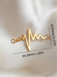 10 件不锈钢金色双孔饰品/吊坠适用于 DIY 珠宝制作手链、项链配件