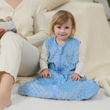 2Pcs Mosebears Baby Sleeping Bag 1.5 Tog All Year Round 2Pack Baby Sleeping Bag With Soybean Fiber Cotton Sleeping Sack Autumn Winter Sleeping Blanket Love Valentine - Light Blue & Green - View 5