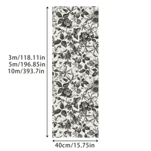 1 rouleau de papier peint auto-adhésif à motif de roses noires, noir et blanc, pour meubles, armoires, décoration de maison moderne. Plusieurs longueurs disponibles. Décoration Rama, papier peint mural, stickers muraux, décoration de chambre, décoration murale, sticker mural