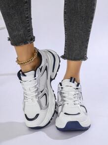 2026新款女士透气网面厚底厚底运动鞋，四季皆宜，舒适休闲运动厚底鞋