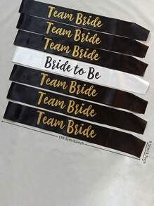 1/7pcs Satin Sash Set - Sophisticated & Fun Party Favors For Bachelorette Party, Bridal Shower & Wedding Party