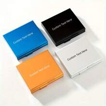 1pc Customized Signature 20-Slot Fashion Double Layer Metal Cigarette Case Holder - Multicolor - View 2