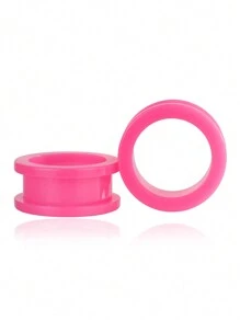 Fashion Body Jewelry Acrylic Pinkycolor Ear Gauges Y2K Jewelry Screw Ear Plugs Unisex Piercing Jewelry Suitable For Wearing Or As A Gift