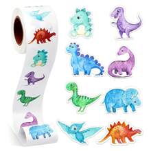 1卷动物贴纸奖励贴纸，可爱动物太空贴纸，办公用品激励贴纸，动物派对礼品贴纸，每卷500张，圣诞礼物创意，节日礼物推荐 - 多色 Style3 - 查看 16