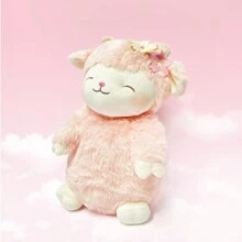 Miniso Juguete de peluche suave de corderito blanco - Peluche acogedor y abrazable - Ideal para la colección de las señoras (1 PIEZA)