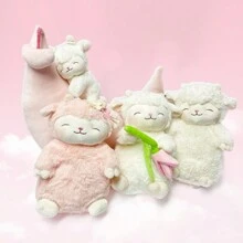 Miniso Juguete de peluche suave de corderito blanco - Peluche acogedor y abrazable - Ideal para la colección de las señoras (1 PIEZA)