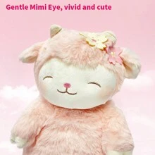 Miniso Juguete de peluche suave de corderito blanco - Peluche acogedor y abrazable - Ideal para la colección de las señoras (1 PIEZA)