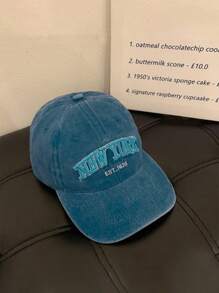 1pc Unisex Outdoor Embroidered "New York" Adjustable Baseball Cap, Sun Protection, Casual, Suitable For Spring/Fall Travel, Beach, Suitable For Men & Women, Y2K Style