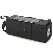 Radio Portátil AM/FM/SW: con Altavoz y Conector para Auriculares, Ideal para Interiores, Exteriores y Emergencias - Burdeos - Ver 3