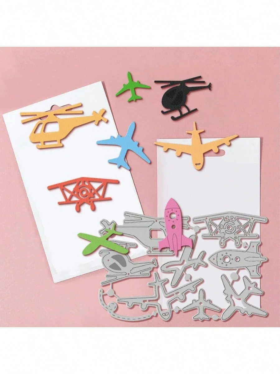 Estbridge 4 Pcs Modèles d'Avions Micro Paysage Petits Ornements d'Avion en Plastique Figurines d'Avions Miniatures de Collection