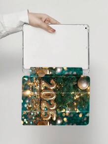 Ayotu Happy New Year Case Compatible With Samsung Galaxy Tab/IPad,IPad 9th/8th/7th Generation 10.2 Inch ,New IPad 10th Generation Cover,With Auto Wake/Sleep,Four Corners Anti-Fall - Multicolor - View 2