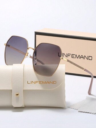 LINFEMAND نظارات كلاسيكية إطار معدني عدسات تدرج لون عصرية، ضرورية للنساء في السفر الصيفي، القيادة، ركوب الدراجات، هدايا عيد للنساء، نظارات شمسية للسيدات، ملابس الخريف والشتاء، إكسسوارات الشاطئ، نظارات retro الأساسية y2k، هدايا كاجوال للأعمال، مثالية للاستخدام اليومي، الشاطئ، العطلة، المشي، التسوق، القيادة، صور الشارع للعطلة الصيفية على الشاطئ، الخارجي، السفر