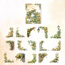 30pcs/Pack Floral Corner Stickers, Suitable For Decorating Frames, Scrapbooks, Photo Albums & Diary Borders, Self-Adhesive,School Supplies,Back To School - Multicolor - View 11