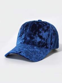 1pc Women Velvet Ombre Color Baseball Cap, Warm Winter Accessory,Summer,Beach,Hat - Multicolor - View 6