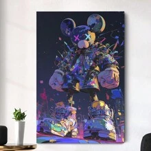 Lienzo con estilo de graffiti de moda KAW, decoración de pared de arte callejero personalizado de hip hop, adecuado para dormitorio, cocina, comedor, sala de estar, oficina y otras decoraciones de pared del hogar