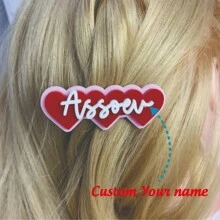 1pc Customized Acrylic Name Hair Clip - Personalized Macaron Inspired, Three-Layer Design, Unique Colors - Perfect Gift For Women And Best Friends, Hair Accessories For Women , Hair Clips, Claw Clips, Hair Ties, Accessories Women, Wedding Hair Accessories, Spring Summer Bright Colors