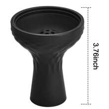 Silicone Hookah Bowl, Premium Hookah Heating Stem & Mouthpiece Bowl, Perfect Replacement For Ceramic Bowls, Gift Box - Black - View 3