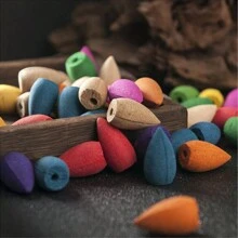 600Pcs Backflow Incense Natural Fragrant Indoor Use For Deodorization & Air Purification, Variety Of Scent: Sandalwood, Agarwood, Rose, Wormwood, Lavender, Great For Bathroom, Anti-Mosquito & Soothing Sleep, Yoga & Meditation, Party Decoration