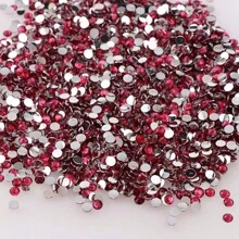 1000pcs Flat Back Resin Rhinestones, Resin Crystals, Round Flat Bottom Resin Gems, For Accessories, Shoes, Clothes, Cosmetics, Bags, Handmade DIY Art Decorations