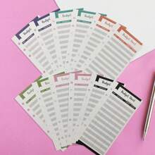 A6 Budget Card Set Including Cash Plan Expense Card, Budget Paper Envelopes And Handwriting Note Paper, Printed - Multicolor - View 2