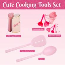 24 Piece Clean Ceramic Kitchenware Set, White Rainbow Colorful Patterns