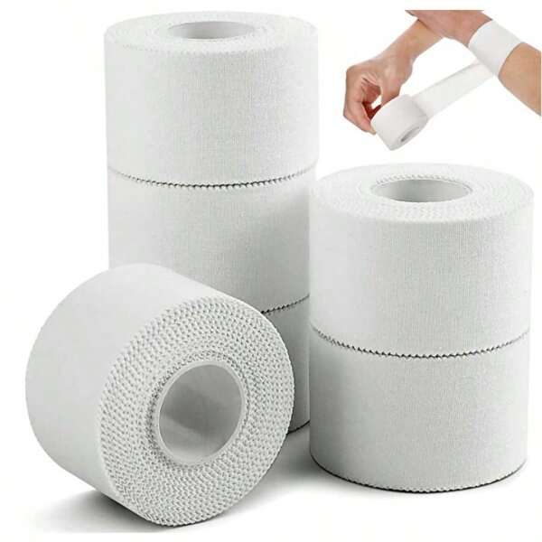 Cinta deportiva | Cinta adhesiva protectora para muñeca y tobillo | Fácil de rasgar, sin residuo pegajoso | Ideal para atletas, entrenadores, gimnasia, boxeo, hockey de campo, hockey, accesorios de gimnasio, vendajes, cinta deportiva