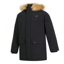 New Balance Men's Down Jacket, 2026 New Winter Sports Casual Warm Windproof Jacket AMJ44300BK - Black - View 1