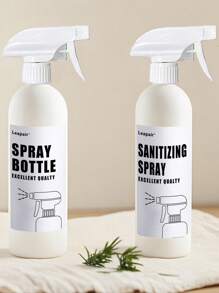 LEAPAIR 1/2 Peças Garrafas de Spray Reutilizáveis Brancas/Pretas de 500ml com Adesivo de Rótulo, Rótulo para SPRAY DESINFETANTE/GARRAFA DE SPRAY, Garrafas de Spray de Plástico para Limpeza, Garrafa Borrifadora de Água para Jardim, Garrafa de Spray de Gatilho de Limpeza de Plástico, Recipiente de Viagem para Limpeza, Jardim, Cozinha, Plantas, Cabeleireiro, Decoração Doméstica de Banheiro, Decoração de Outono, Volta às Aulas