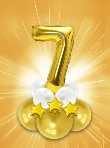 12pcs/Set 32-Inch (Approx. 80cm) Multicolor Number Balloons, 0-9 Large Metallic Foil Number Balloons Made Of Polyester Film, Suitable For Birthday Party Decorations, Wedding Anniversary Celebrations, Baby Showers, And All Festive Occasions - Multicolor - View 47