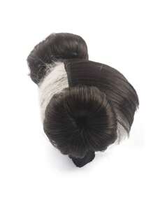 1 件装婴儿合成假发编织发带刘海儿童假发婴儿头带婴儿头发儿童假刘海头扣 Cos 发饰婴儿（黑色） - 黑色 - 查看 7