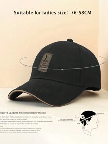 1pc Men's Fashion Baseball Cap, Adjustable Outdoor Sun Protection Casual Hat For Traveling, Beach Holiday, Y2K Style, Suitable For Spring And Autumn