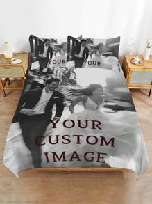 Personalized Photo/Design Duvet Cover & Pillowcases | Custom Microfibre Printed Bedding Set - Multicolor - View 13