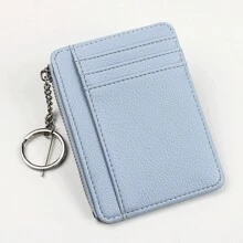 Zipper Bag Slim Lychee Coin Multi-Slot ID Holder Zipper Key Holder Zipper Multiple Slots Women's Slim Card Holder Card Holder Wallet Business Card Holder Credit Card Holder For Men Wallet Mini Wallet Purse Wallet Wallet Keychain Card Wallet