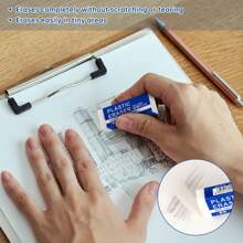 12/6/10/18/24/60pcs Simple White Eraser, Special Eraser For Exam, Pencil Writing, Wipe Clean Without Leaving Traces Creative Stationery Office Gifts,3.8cm*1.8cm Back To School