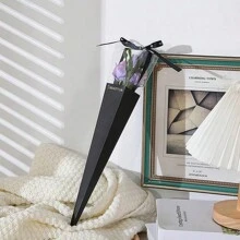 Hộp quà tặng hoa tươi 5 chiếc/2 chiếc, hộp lưu niệm, hộp trang trí hoa cưới, hộp quà tặng Ngày của Mẹ, đồ trang trí tiệc ngày lễ - Đen B - Xem 5