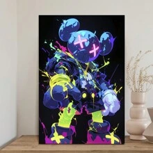 KAW Creative Graffiti Art Canvas, Street Style Hip Hop Wall Art, Suitable For Bedroom, Kitchen, Dining Room, Living Room, Office, And Other Home Wall Decorations