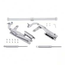 Hinges Up Stay Door Lift Hardware Fitting Pneumatic Arm Door Mount Cabinet Door W/ Adjustable Bracket Pneumatic Arm Hinge