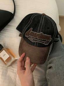 1pc Unisex Vintage Letter Distressed Baseball Cap, Versatile Sun Hat, With Adjustable Large Head Circumference For Smaller Face - Multicolor - View 3