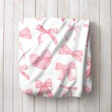 Pink Coquette Bow Blanket,50"X60" Soft Plush Blanket, Coquette Décor, Throw Blanket, Plush Blanket, Cute Blanket, Coquette Bedding - 樣式-1 - 查看 4