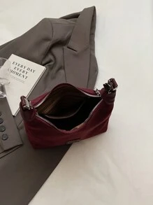 1pc FEISTURE Mildew Resistant Matte Handbag, Crescent Tote Bag Suitable For Girls, Ladies, College Students, Young Office Workers For Work, Business, Commuting, School