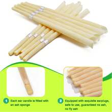 10/20Pcs Beeswax Candle + 5/10Pcs Candles Drip Protectors + 10/20pcs Cleaning Swabs Kit For Personal Ear Care - Multicolor - View 3