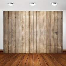 2D Flat Seamless Vintage Wood Grain Polyester Backdrop, Retro Wooden Photography Background, Suitable For Portrait, Party Decor, Photo Studio Banner, Photography Studio, General And Tailgate Party Banner Decoration